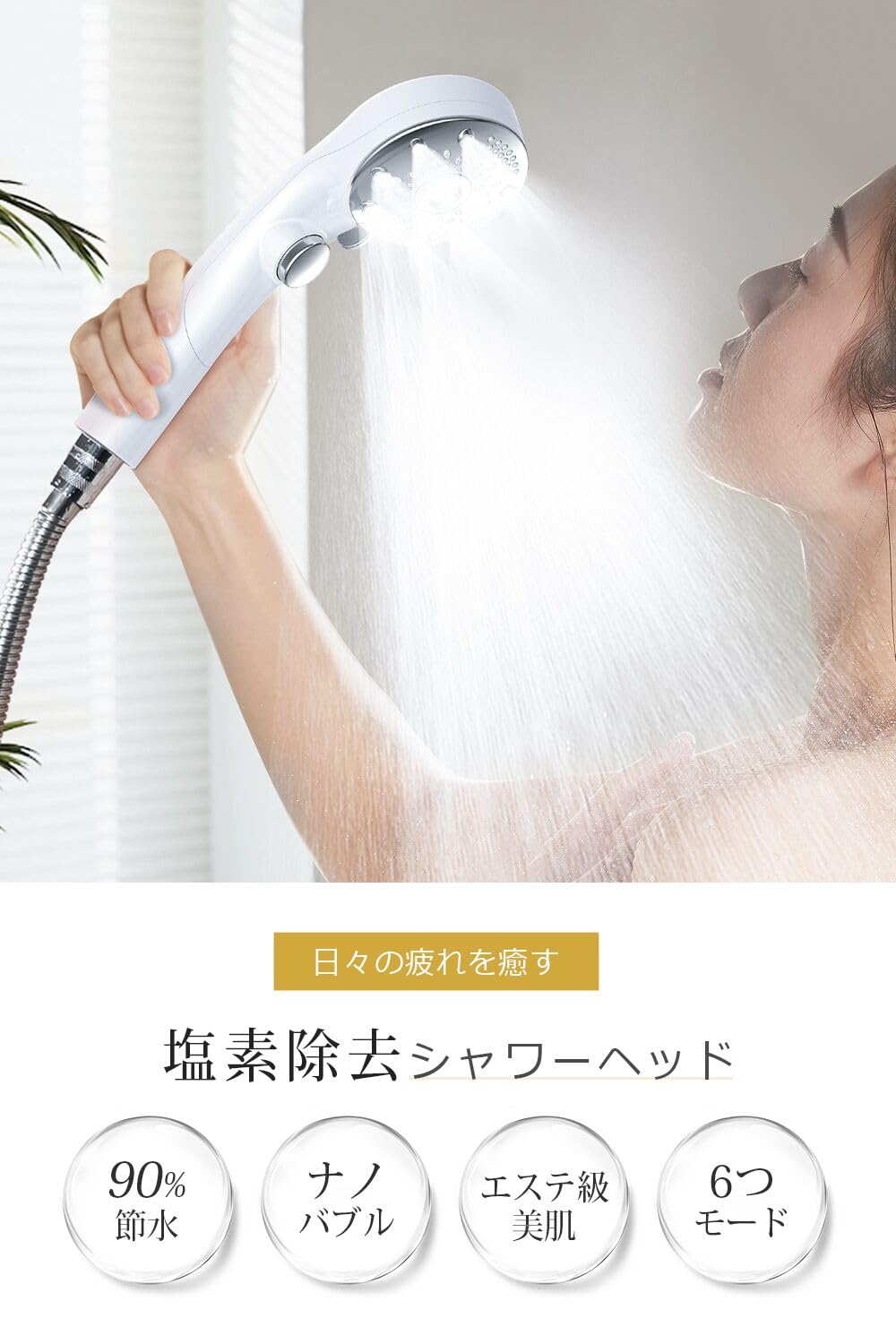 Amazon.co.jp: シャワーヘッド マイクロナノバブル 【サロン発想のプロ