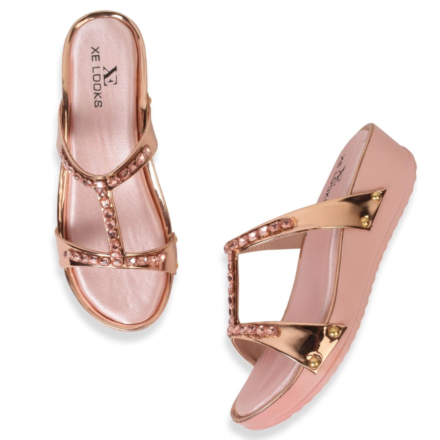 XE Looks Fabulous Womens Wedge Slippers…… (B0C89J6YT2) Amazon Price History, Amazon Price Tracker