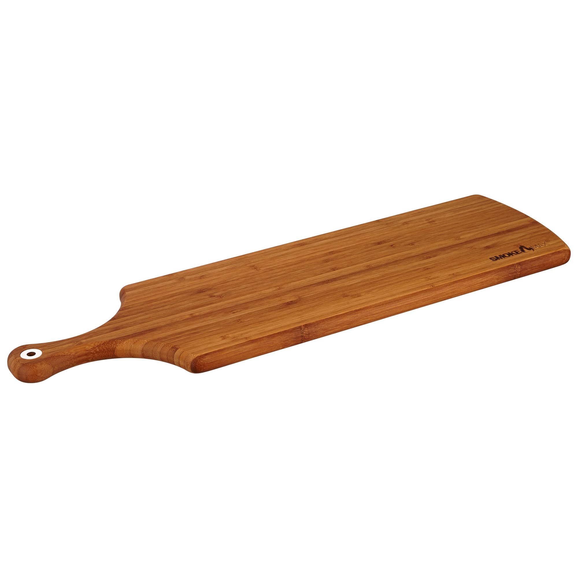 smokemax® L Servierbrett dark bamboo (ca. 59x17x2cm), Schneidebrett, Designbrett aus natürlichen Bambusholz (100% mit natürlichen Ölivenöl geölt)