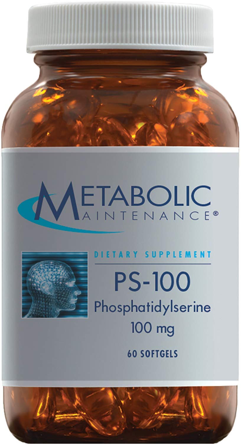 Metabolic MaintenancePS-100 Phosphatidylserine, 100mg - Supplement to Support Normal Memory + Cognition, Promote Restful Sleep (60 Softgels)