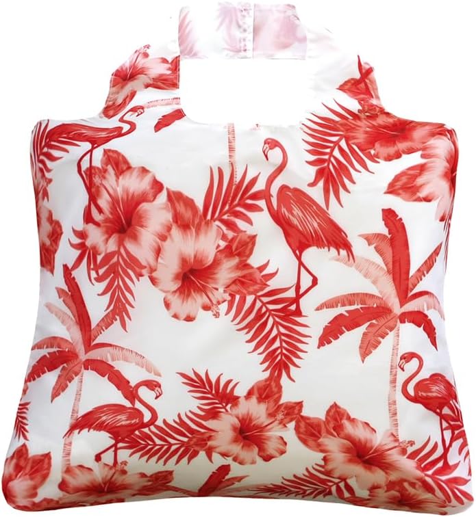 Envirosax Reusable Grocery Bags- Set of 5 Tropics Designs,Eco Friendly Foldable Shopping Tote Bag