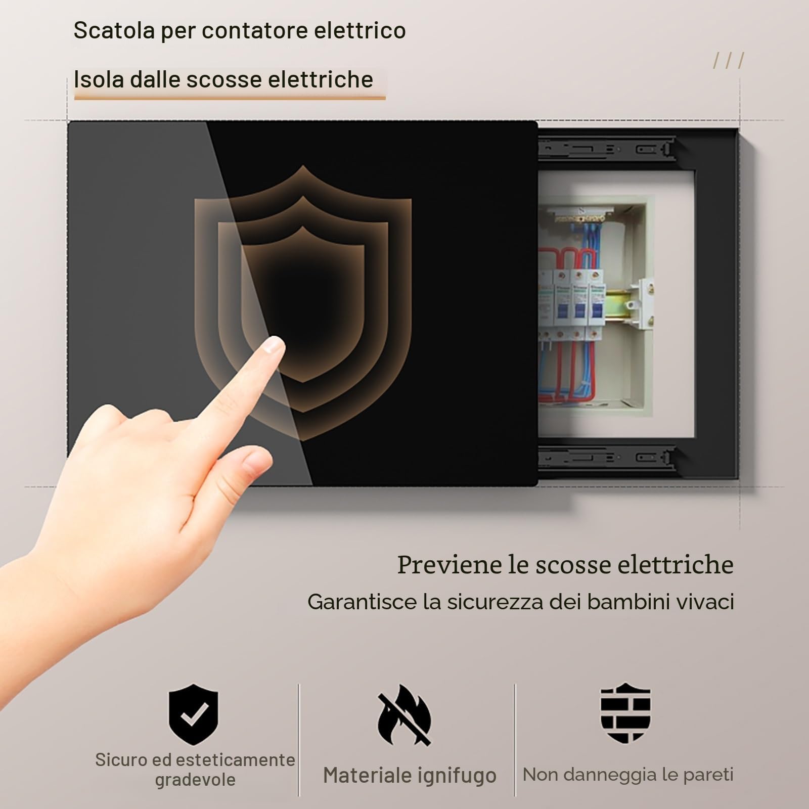 Copertura del Pannello Elettrico Decorativa Copri Cassaforte A Muro, Quadro Decorativo di Lusso Leggero della Scatola del contatore Elettrico(Orange 2,55 * 45cm/21.7 * 17.7in)