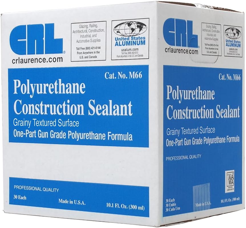 CRL M66 Black Polyurethane Construction Sealant
