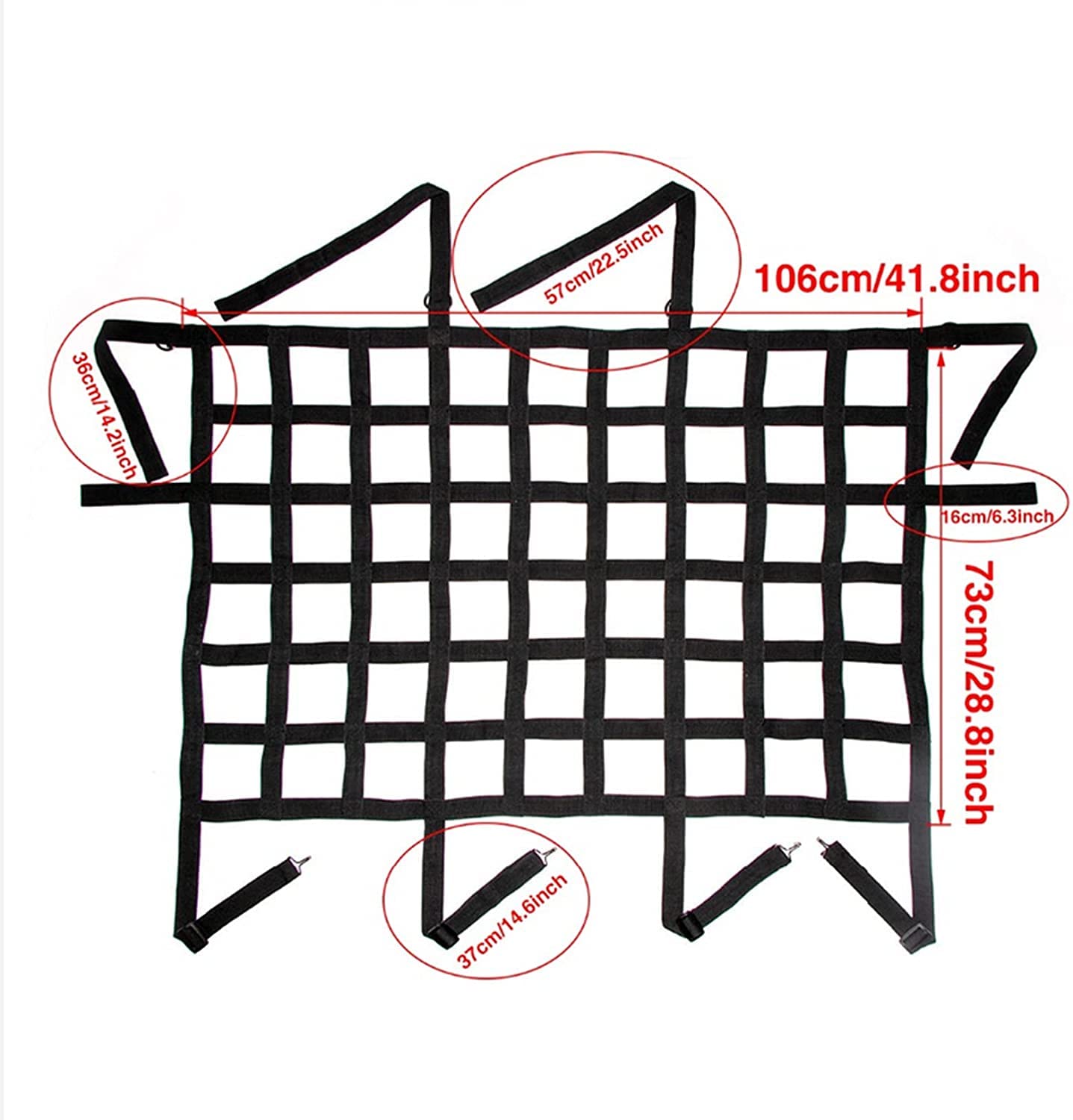 Tylna przegroda siedzenia, siatka bagażowa, bariera samochodowa dla psa do Jeep Wrangler JK JL Gladiator JT 2007-2026 2/4-drzwiowy,Black