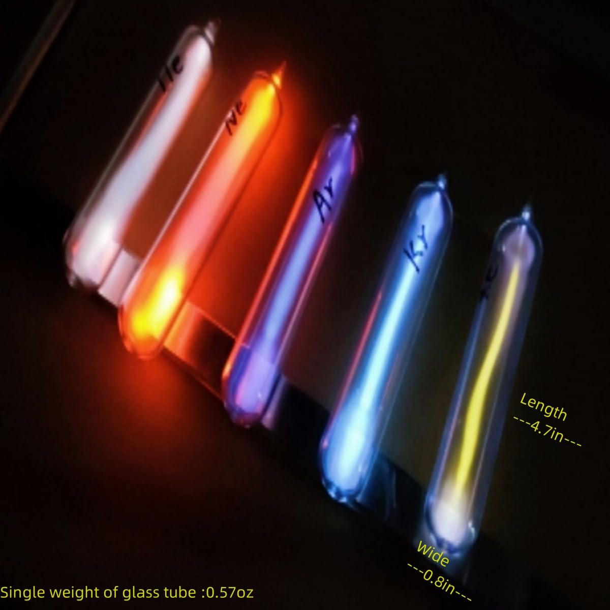 Noble Gases Elements Display Educational Science Rare Luminous Gases ...