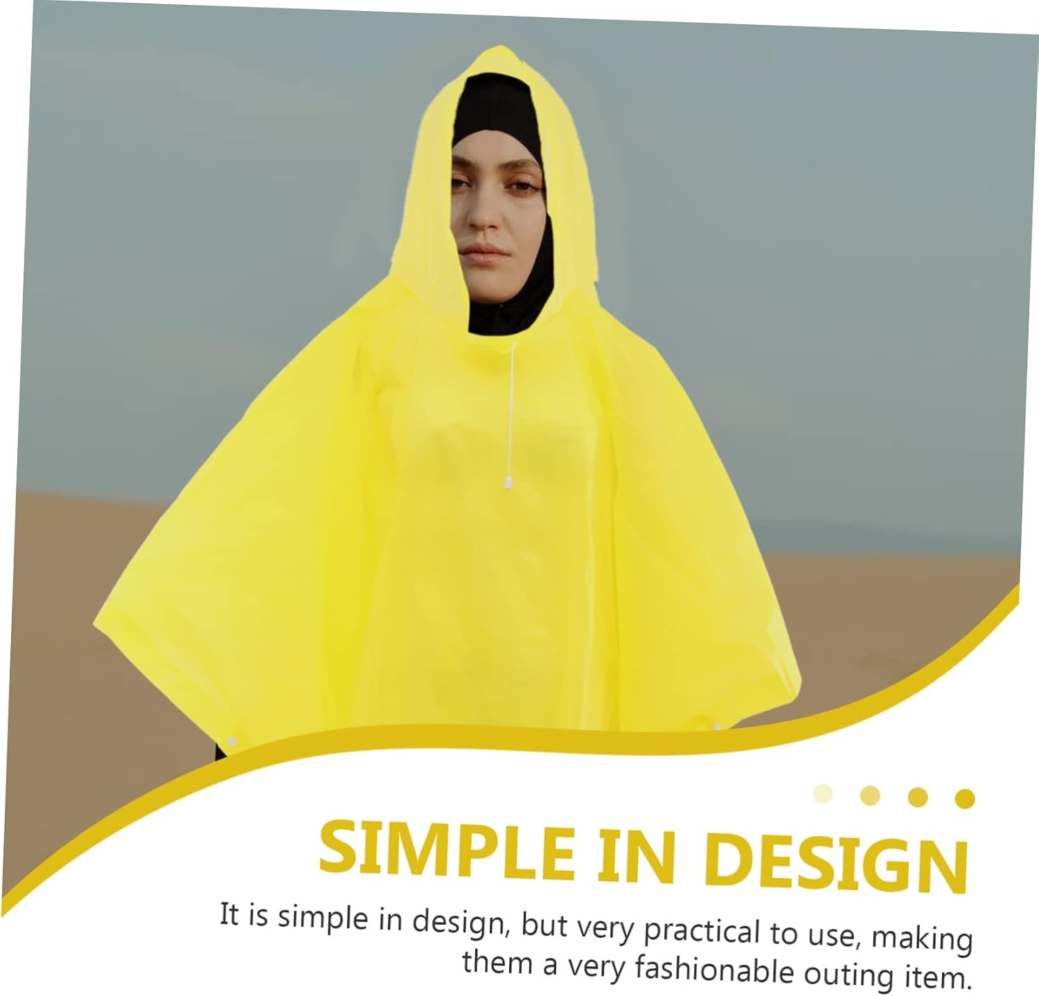 UKCOCO Outdoor Hooded Rain Poncho for Adults Lightweight Raincoat for Hiking Cycling and Travel Emergency Raincoat with and Easy Storage
