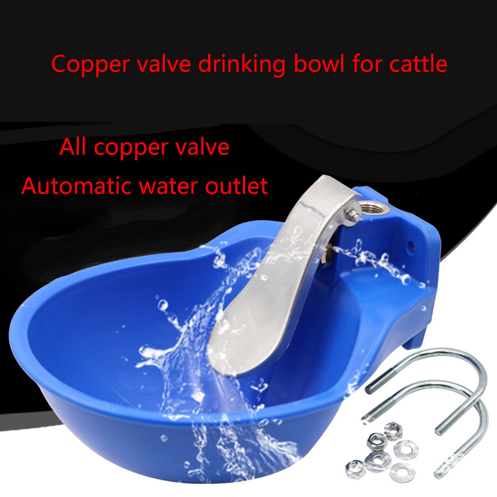 Ciotola per l ' acqua per pecore Abbeveratoio automatico con valvole in rame Dispenser d ' acqua con commutazione tattile per capre Bovini Suinetti Ciotola per pecore Abbeveratoio automatico