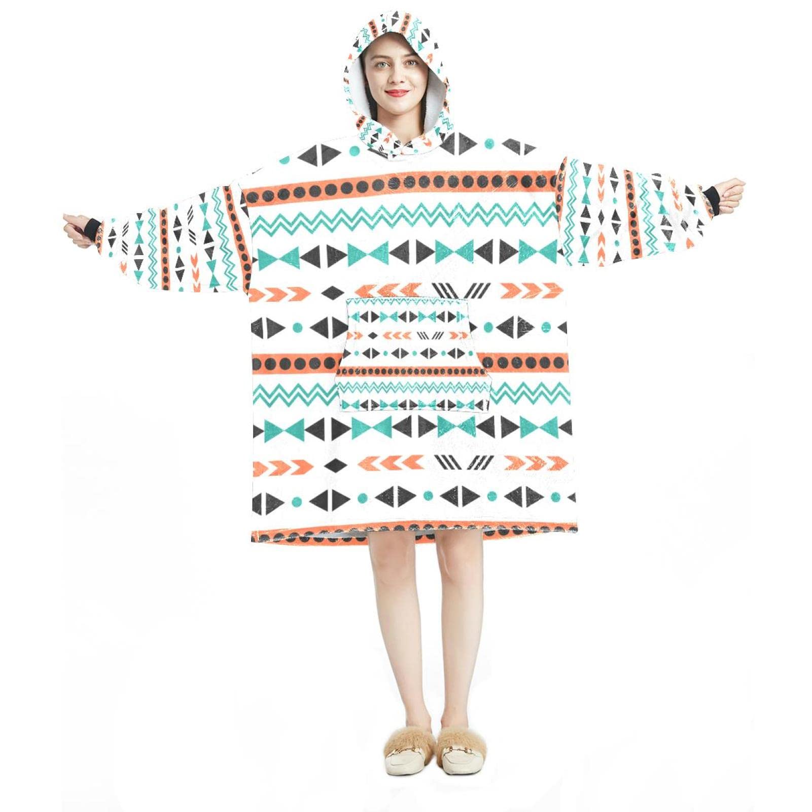 Sweat à capuche surdimensionné adulte en flanelle et doublure Sherpa chaude