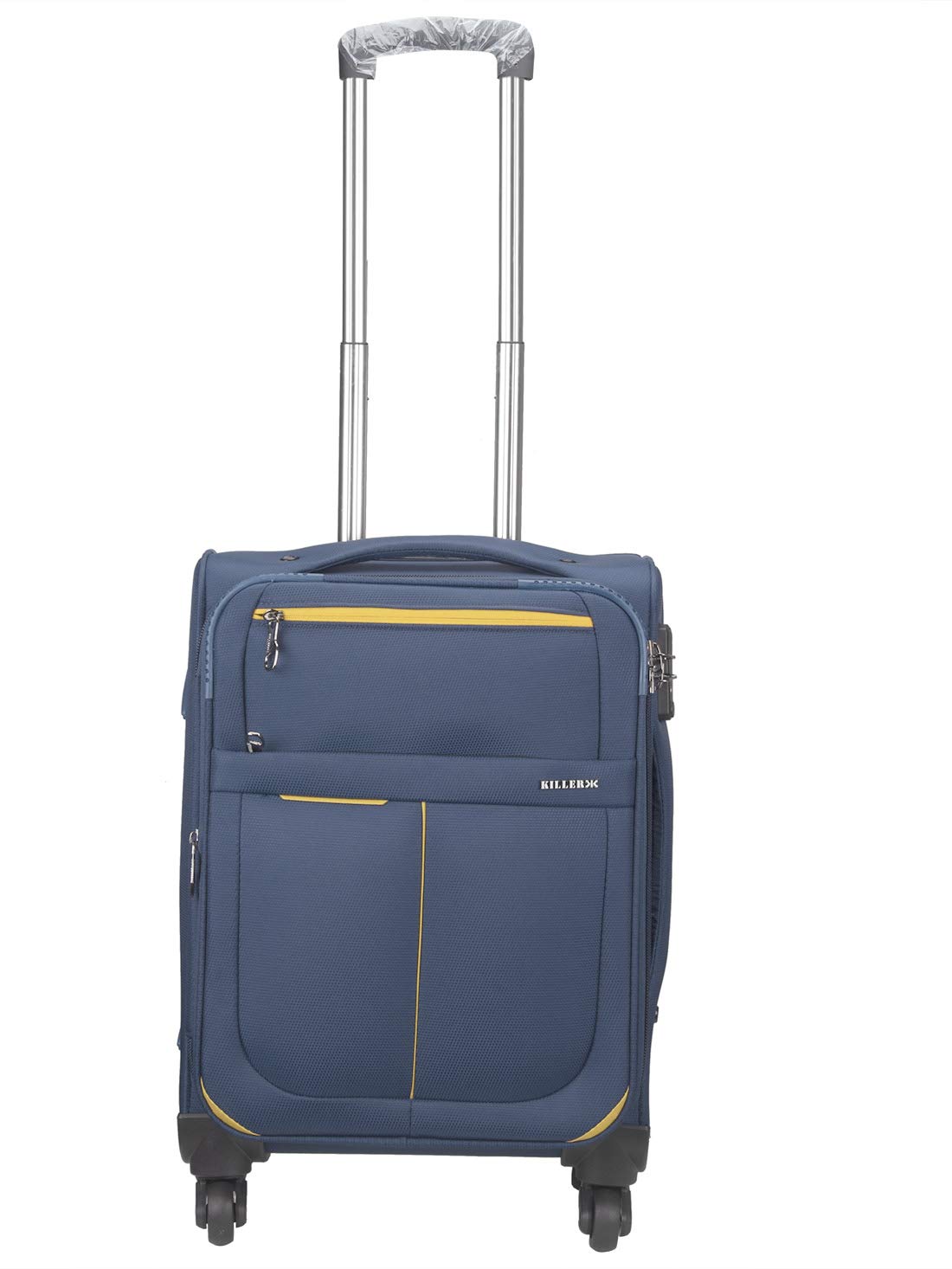 Antarctica Luggage Trolley Bag Navy Polyester 50 cms Softsided Cabin Luggage Bags for Travel