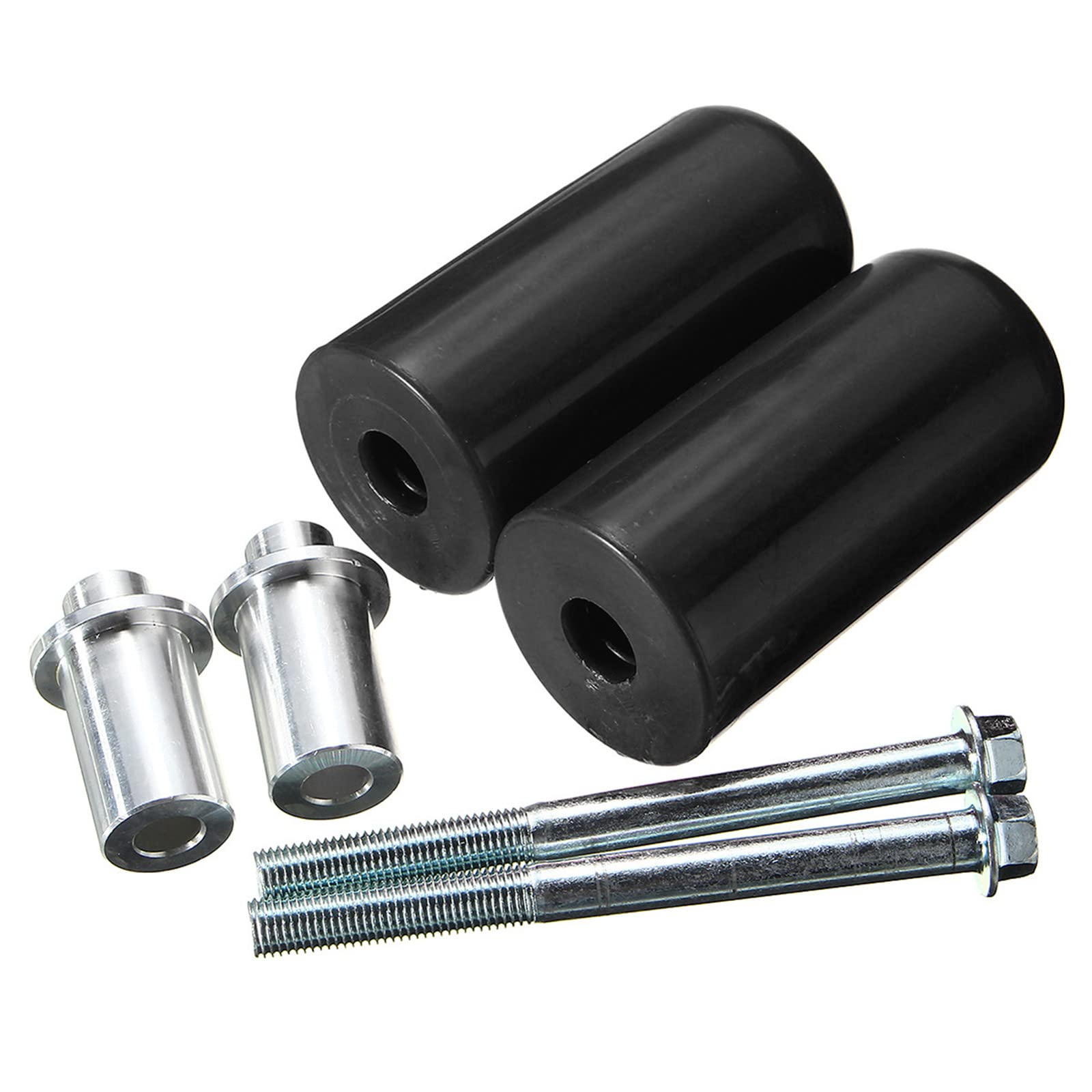 Glissière de cadre de moto universelle de 10 mm, protection contre les collisions pour Yamaha, Suzuki, Honda (2 pièces) (noir)