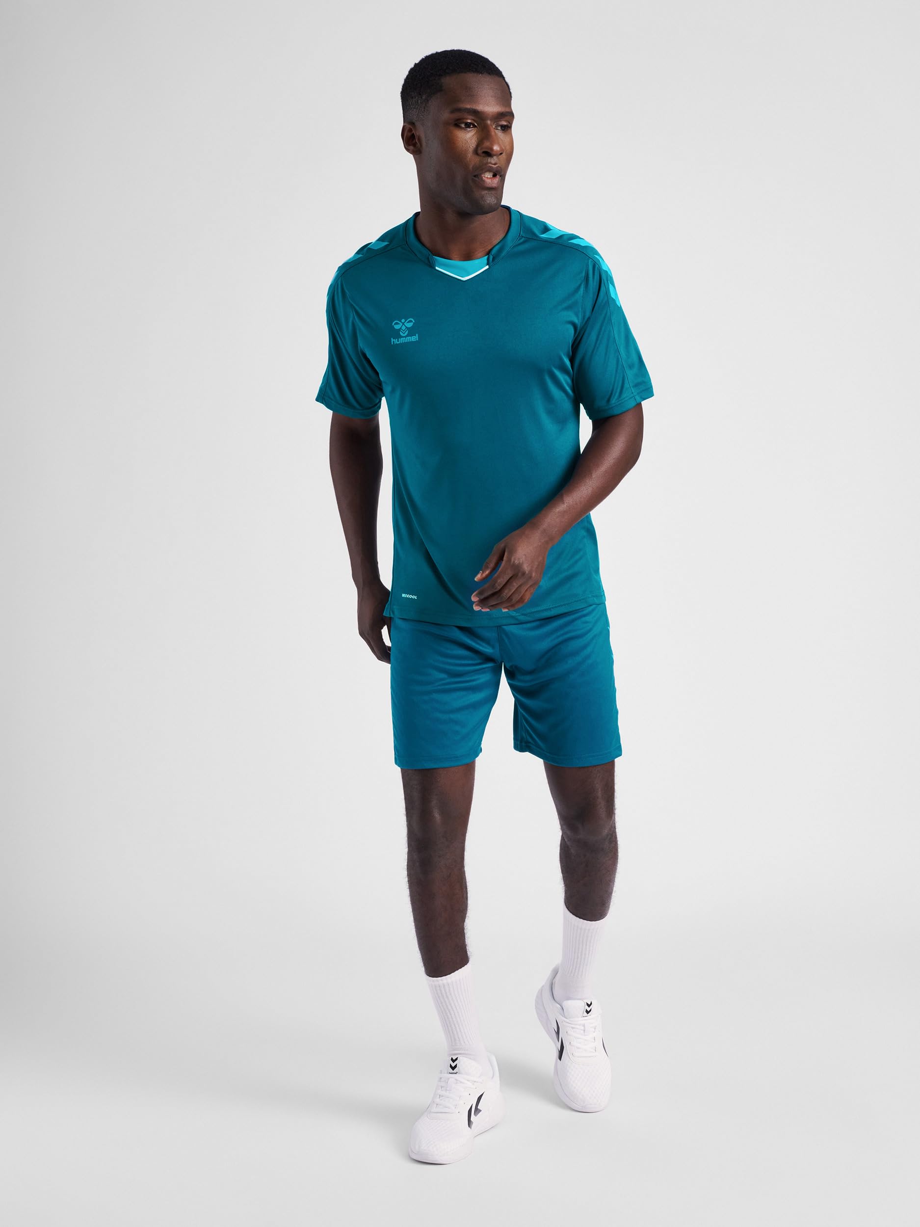 hummel Koszulka męska Hmlcore Xk Poly Jersey S/S, niebieski koralowy, M, Błękitny koral, M