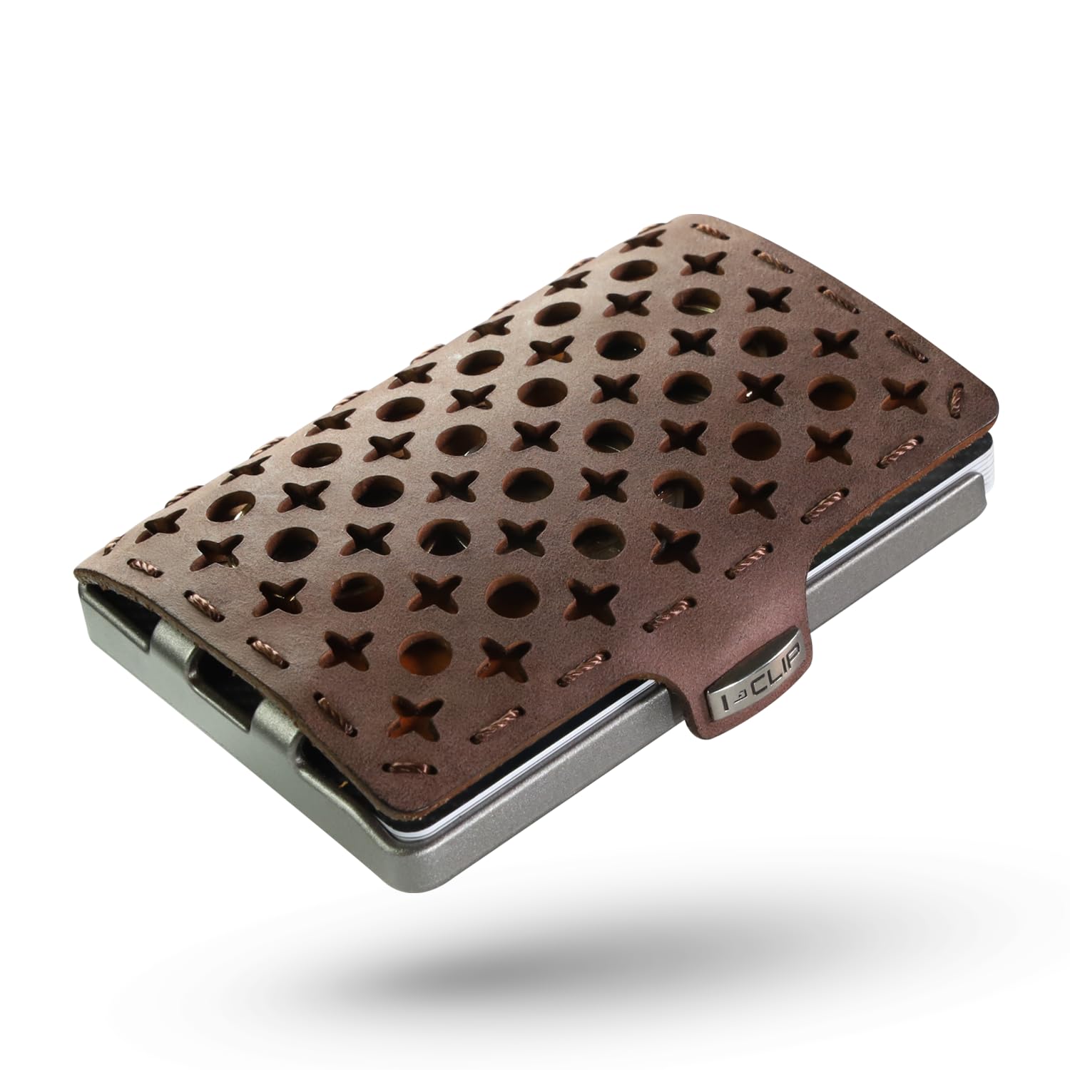 I-CLIP Original Silver Monedero Mujer, marrón, S, Moderno