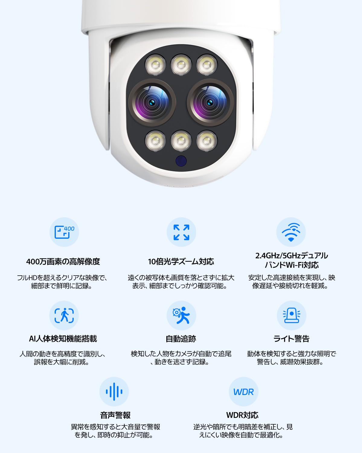 Amazon.co.jp: VORGUT 防犯カメラ 屋外 ソーラー モニター付き 4台 PTZ