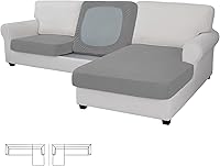Vista 77 de Easy-Going - Funda elástica para sofá seccional de 1 pieza, chaise longue, forma L, funda de asiento separada para sofá seccional, funda de chaise