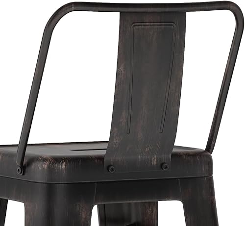 Miniatura 37 de SIMPLIHOME Rayne - Taburetes de encimera (juego de 2) – asientos de cocina de metal de 24 pulgadas de altura de asiento en blanco, asientos