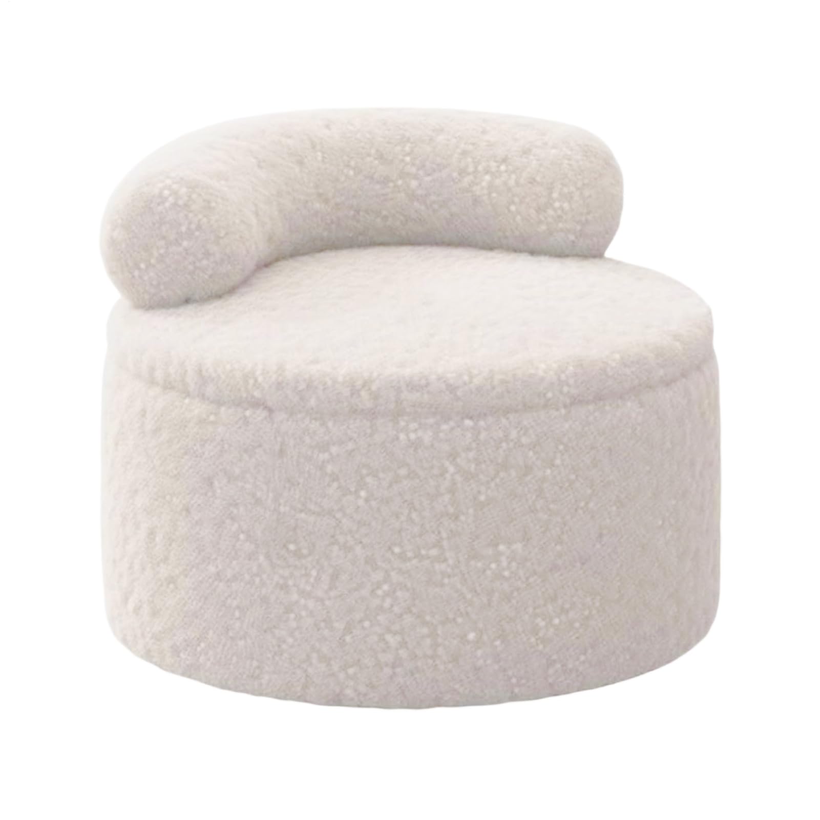 Banc rond avec rangement pour optimiser un petit salon moderne