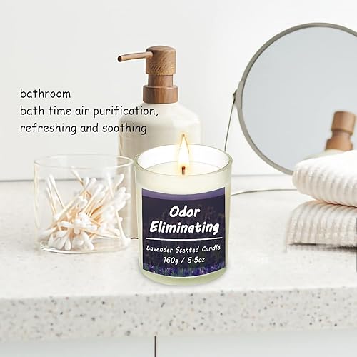 Miniatura 5 de Paquete de 2 velas eliminadoras de olores para mascotas, salvia + naranja, velas perfumadas aptas para mascotas, velas eliminadoras de olores de