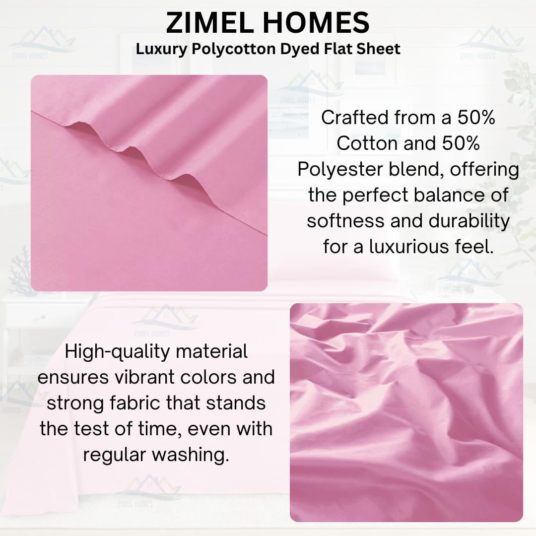 Size: Double Poly Cotton Plain Light Pink Bed Sheet, For Home At Rs 299