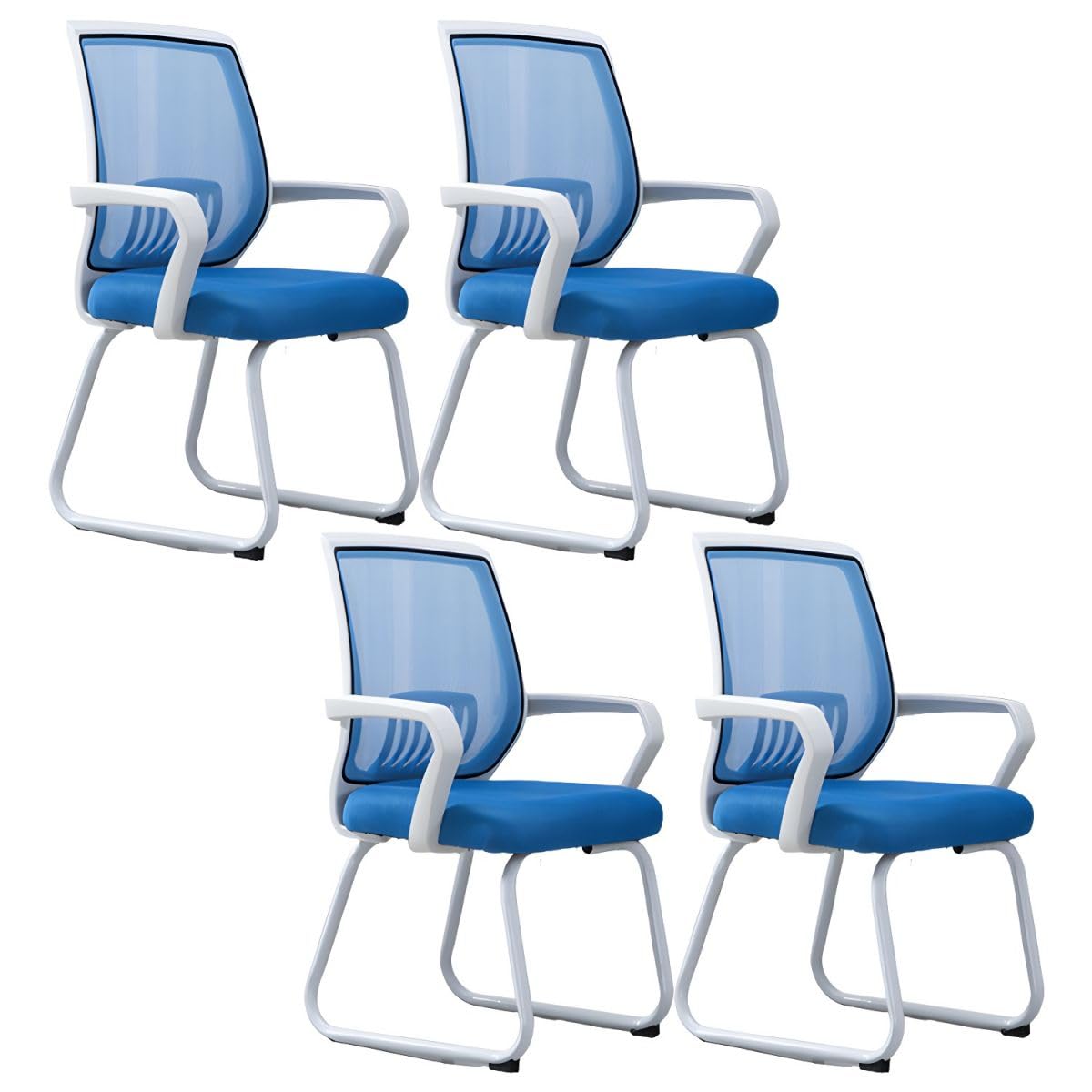 CraftThink Conference Chair, Office Room Guest & Reception & Meeting Chair with Lumbar Support & Fixed Arms for Commercial or Residential Use (