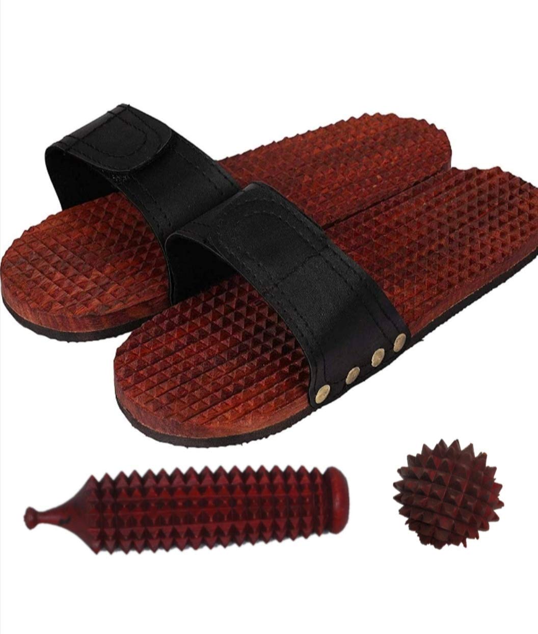 Happie Shopping Wooden Acupressure Slippers Foot Slipper Massager & Wooden Hand Ball Massager Shisham Wood (Pack Of 3) (B08PSB35RZ) Amazon Price History, Amazon Price Tracker