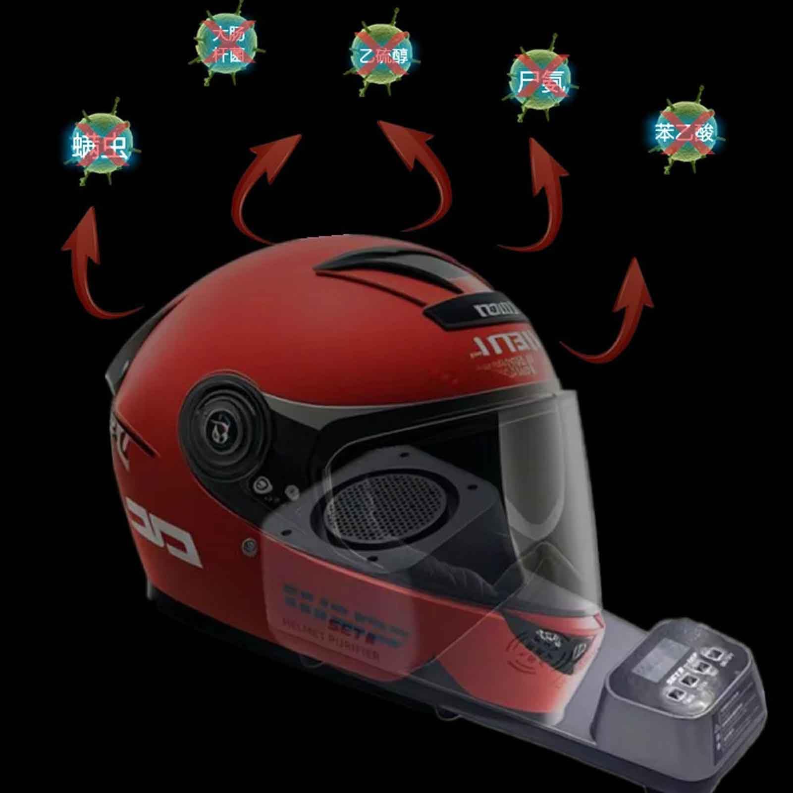 Toplionace Sèche Casque de Moto 220V Purificateur de Désinfection Séchage et Désodorisation