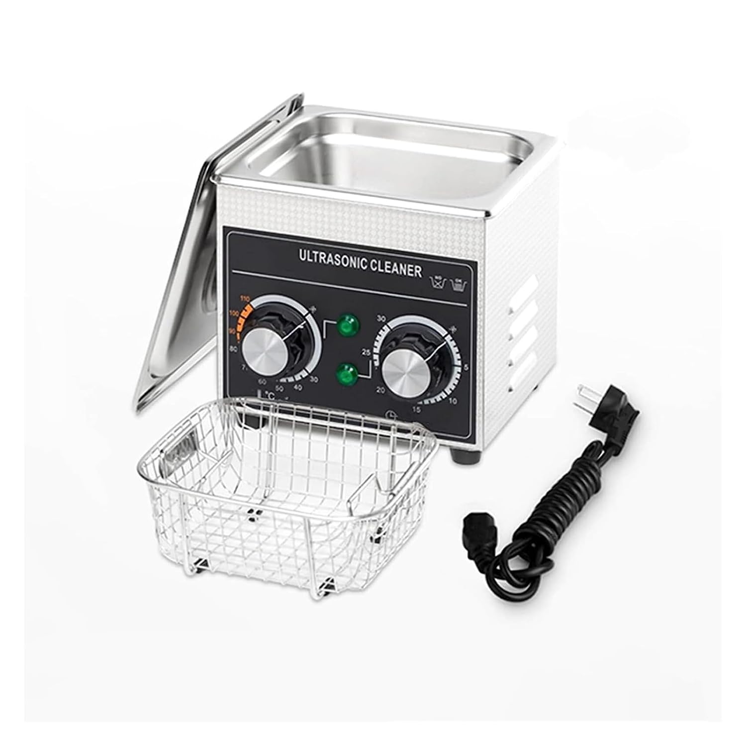 Ultrasonic Cleaner with Heater and Timer, High Frequency Cleaning Machine for Eyeglasses, Jewelry, Watches, Dentures, Coins, Parts and Lab Use