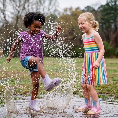 Image of Motasha Chelsea Rain Boots for Girls Boys Waterproof Toddler to Big Kids