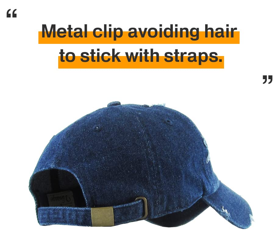 Image of KBETHOS Vintage Washed Distressed Cotton Dad Hat Baseball Cap Adjustable Polo Trucker Unisex Style Headwear