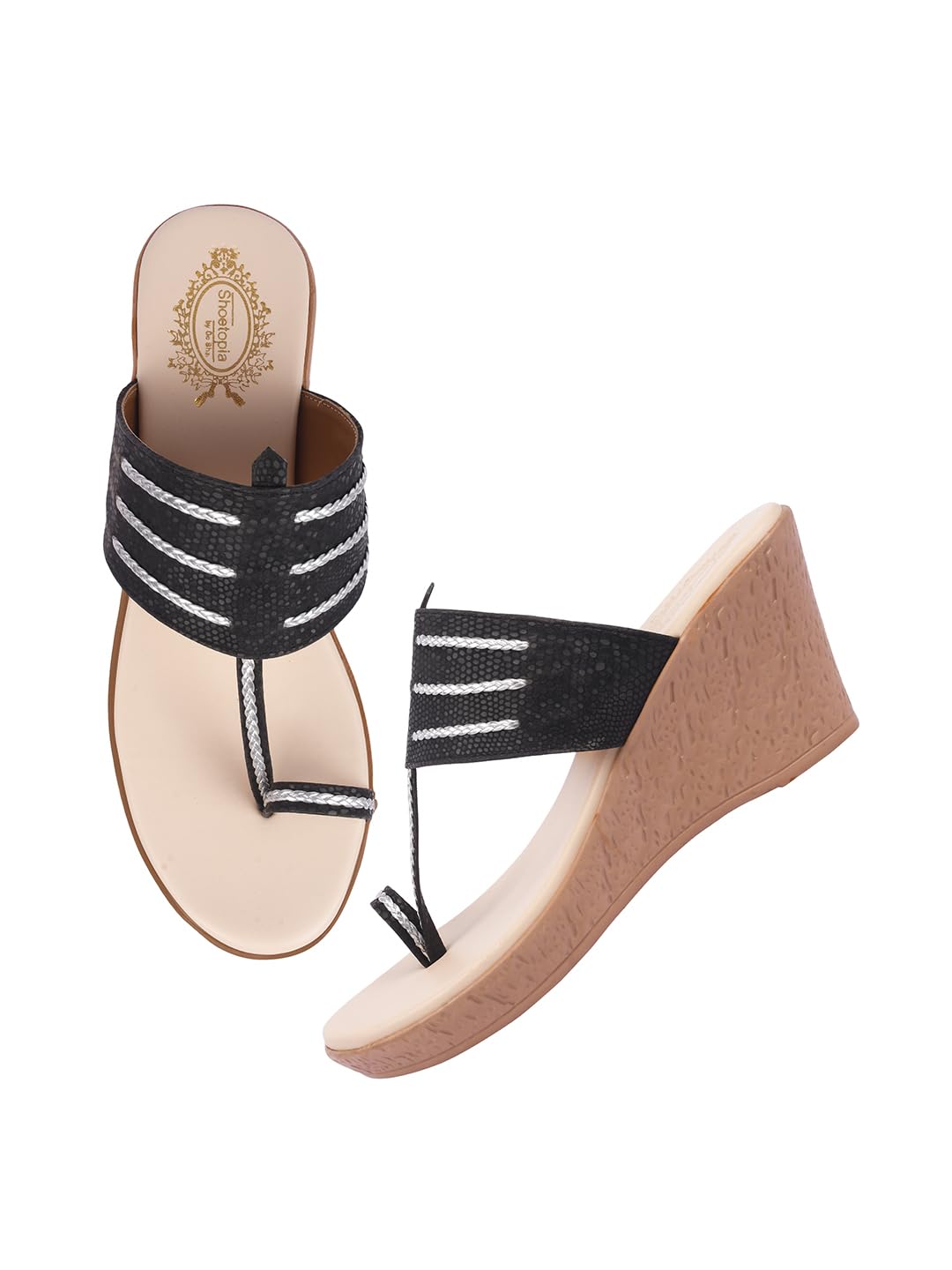 Shoetopia Womens R-9 Wedge Sandal-4 Kids UK (R-9-Black)-EU37 (B0D2RQ7ZLF) Amazon Price History, Amazon Price Tracker