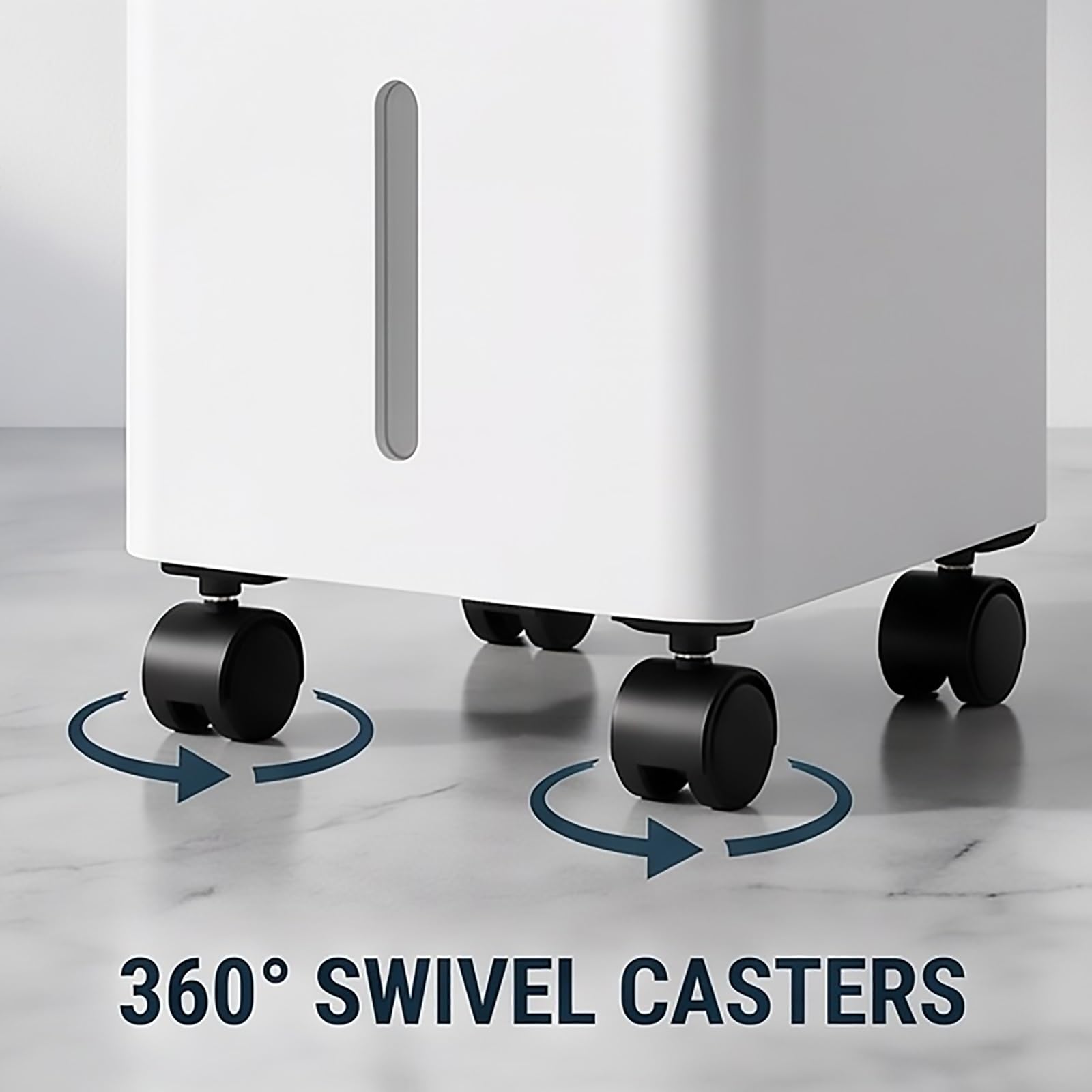 Raffrescatore D'aria 3 in 1 con Ventilatore Serbatoio 6L Telecomando 3 Velocità Timer 7,5H Ruote 360° Raffreddamento Silenzioso per Camera Ufficio Soggiorno