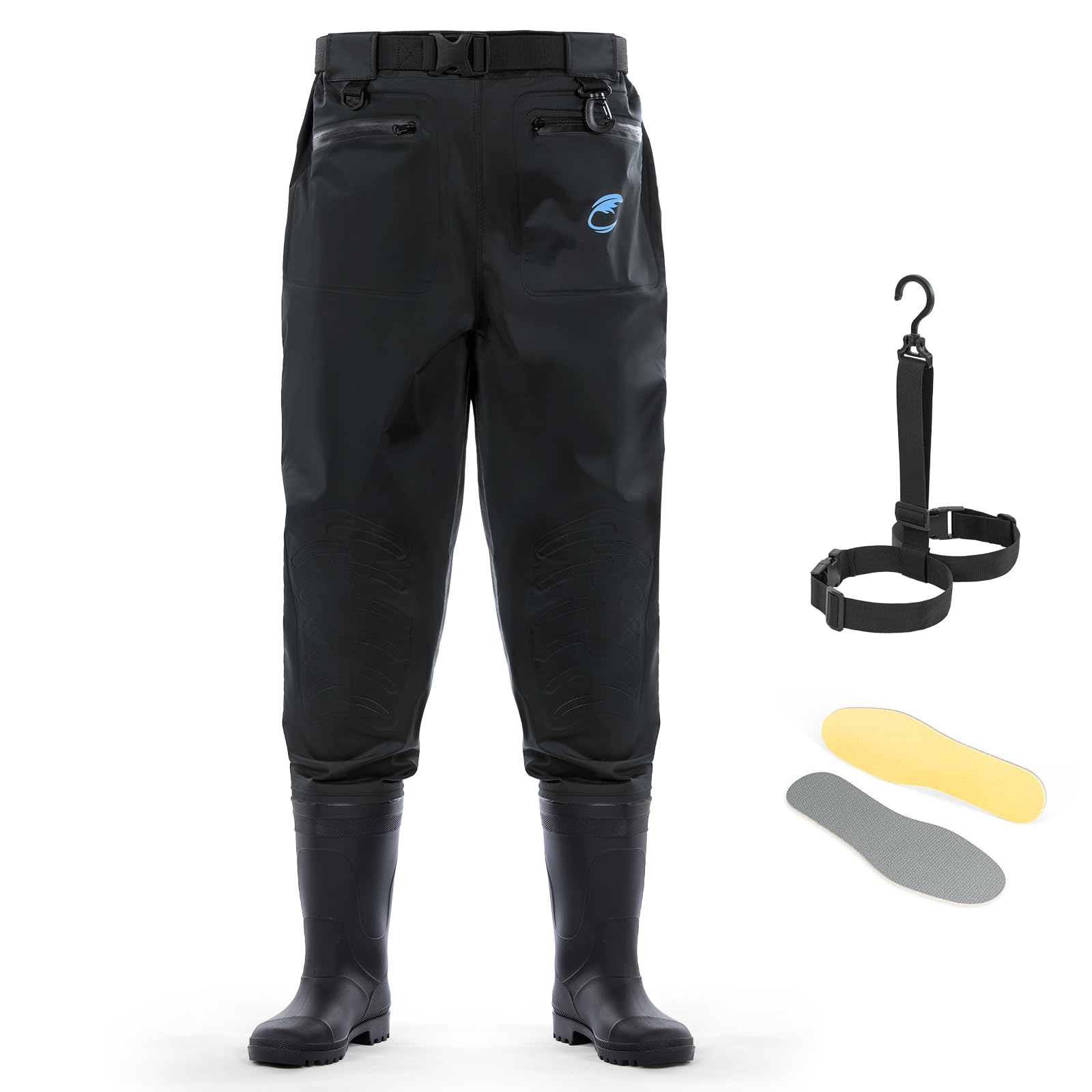 Calamus WaveWalker Waist Waders for Men, 100% Waterproof RipShield Fabric, Slip-Resistant Boots, Moisture-Wicking Insoles