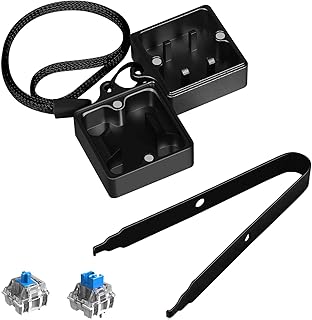 LexonElec Switch Opener Kit with Switch Puller Aluminum Keyboard Switch Opener for Cherry MX Gateron Kailh Box Outemu Akko Panda Switch, Switch Opener for Mechanical Keyboard with Metal Magnet - Black