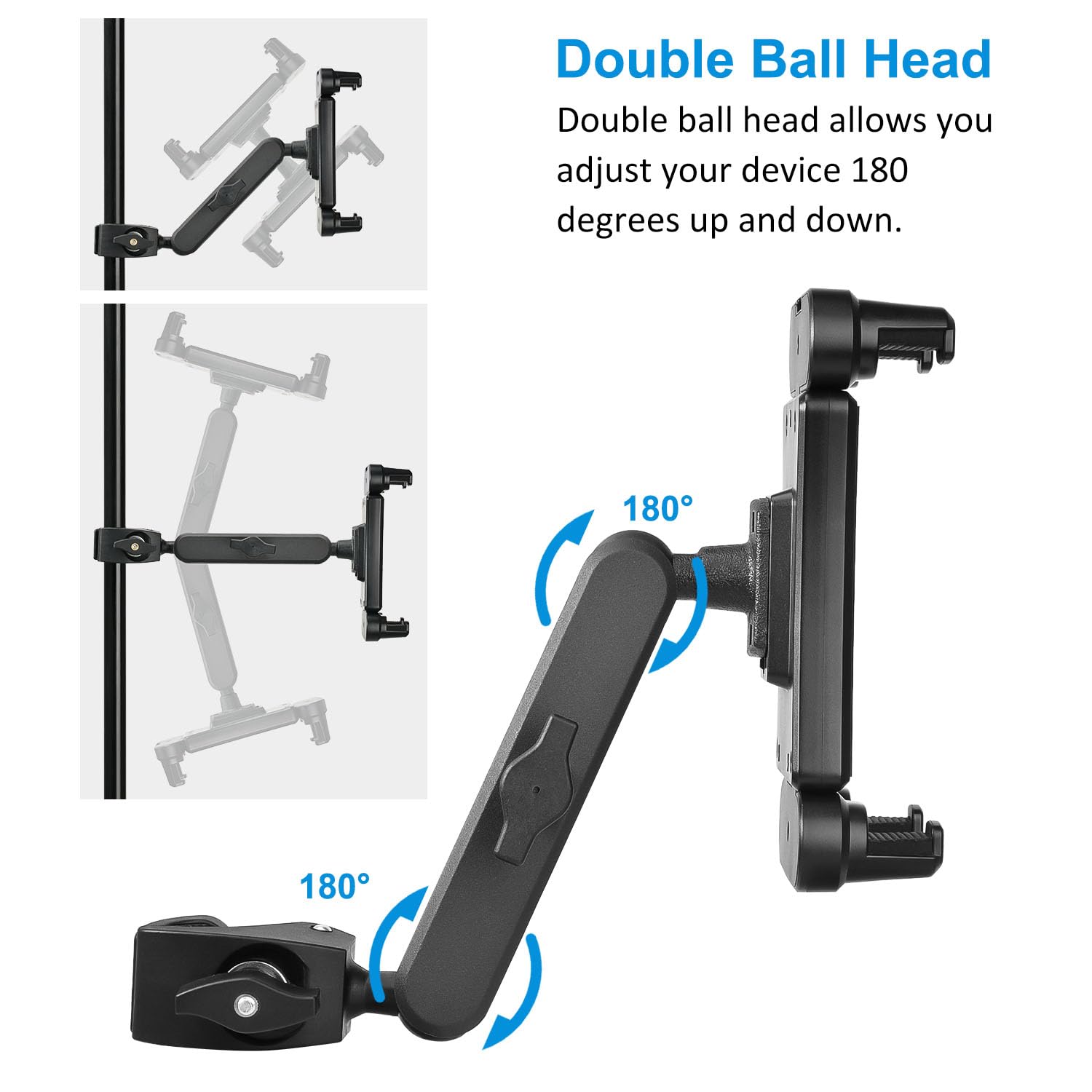 Accessory Basics Quicklock Microphone Music Mic Stand Pole Bar Mount For Apple Ipad Pro Air Mini Galaxy Tab S9 S10 Note Iphone 11 Pro Xr Xs Max X 8 Plususe With All