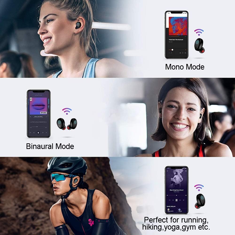 Buy 1 get 1 🔥 Wireless Earbuds, Chstarina Bluetooth 5.0 True in Ear Headphones, IP7 Waterproof 150H Playtime Noise Cancelling Wireless Earphone with 3500 mAh Charging Case, Stereo Sound Headset for Sports