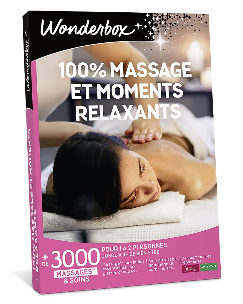 WONDERBOX - 100% Massage Et Moments Relaxants - Coffret Cadeau - Idée Cadeau Relaxation
