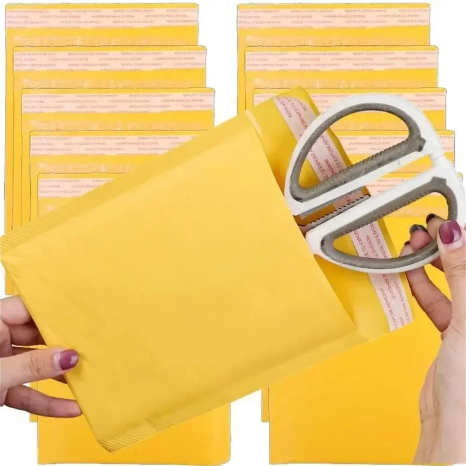 versandtaschen Kraftpapier-Luftpolsterumschlag, gelb, gepolstert(30PACK,18 * 23cm)