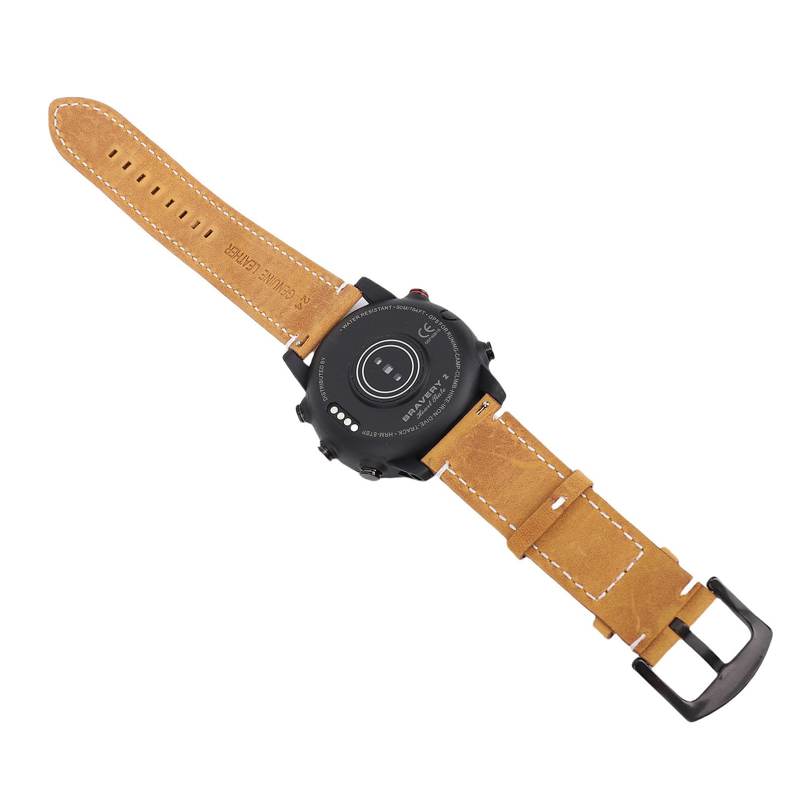 Smartwatch da Uomo Impermeabile da 1,3 Pollici Rotondo Fitness Tracker per Immersione per Nuoto e Corsa in Lega di Silicone Ti