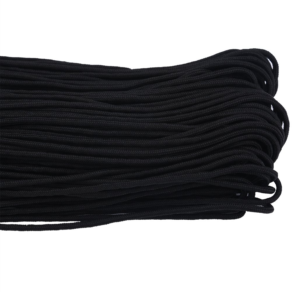 2Mm Paracord Black Paracord, 2Mm Black 2Mm Dia 1 Strand Core Multi Function Paracord for Camping Climbing Tying Rope(31M) (100)