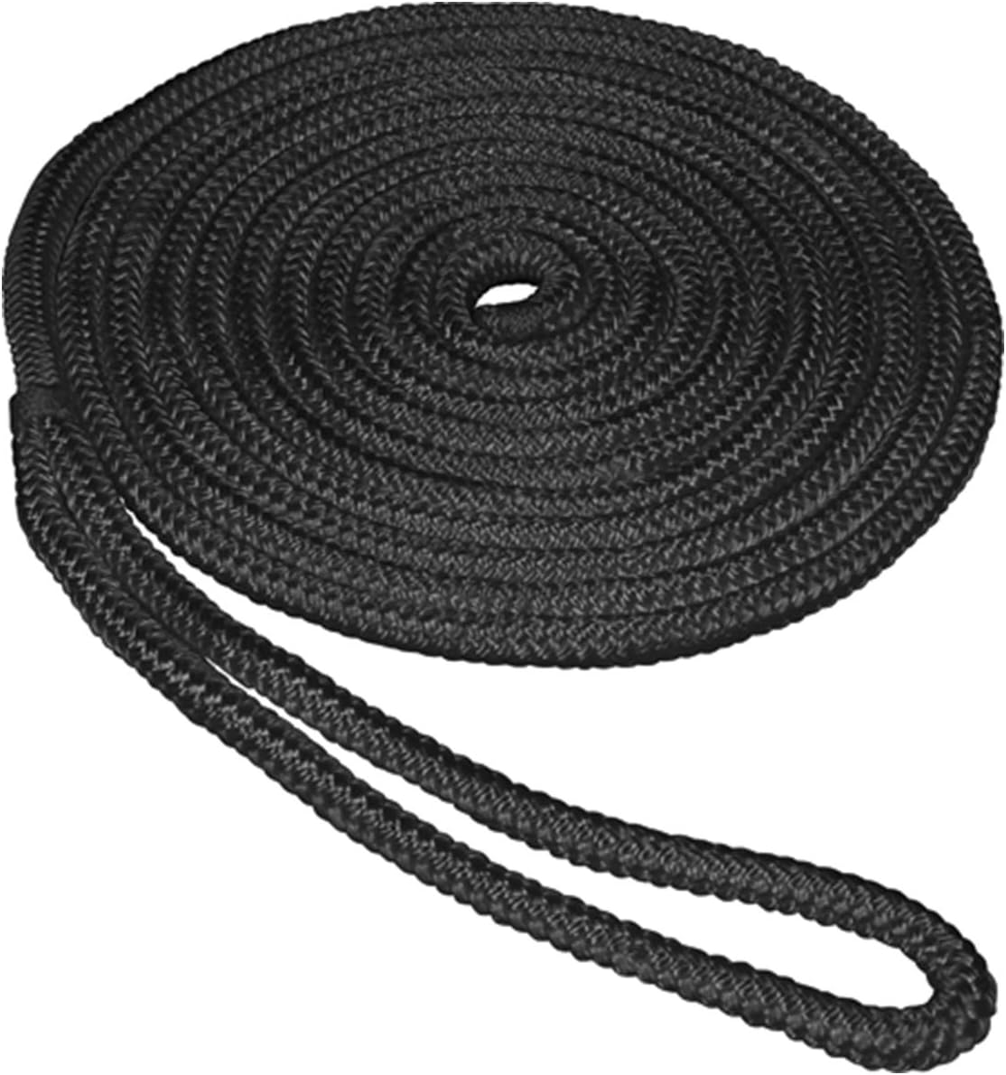 SeaSense 5/8' X 30' DB DOCK LINE NYLON BLACK SeaSense Double Braid Nylon Dock Line 5/8" x 30' Black,,
