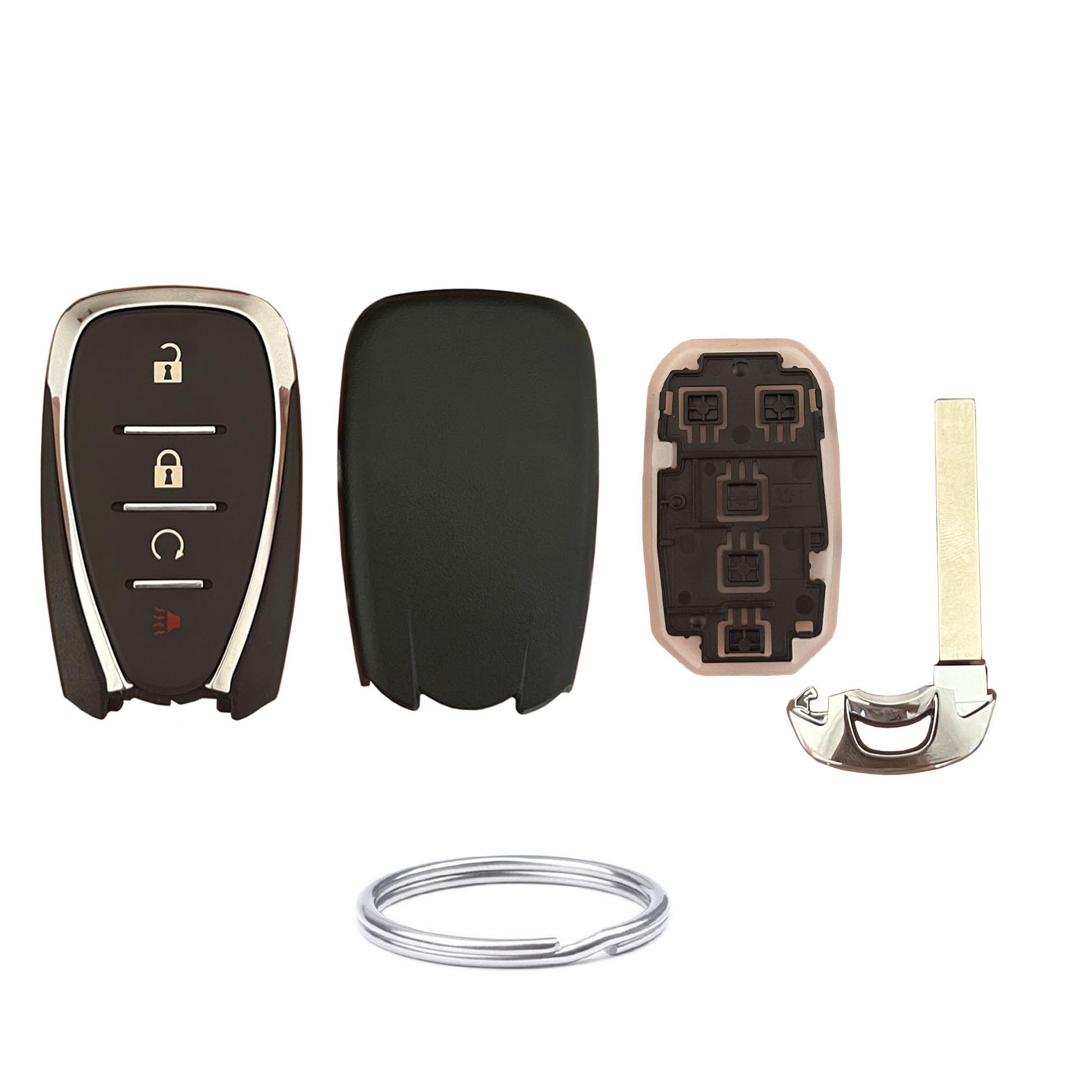 Carcasa de repuesto para llave Chevrolet Bolt EV EUV Trailblazer Traverse Trax Blazer Equinox Cruze Sonic Volt (4 botones)