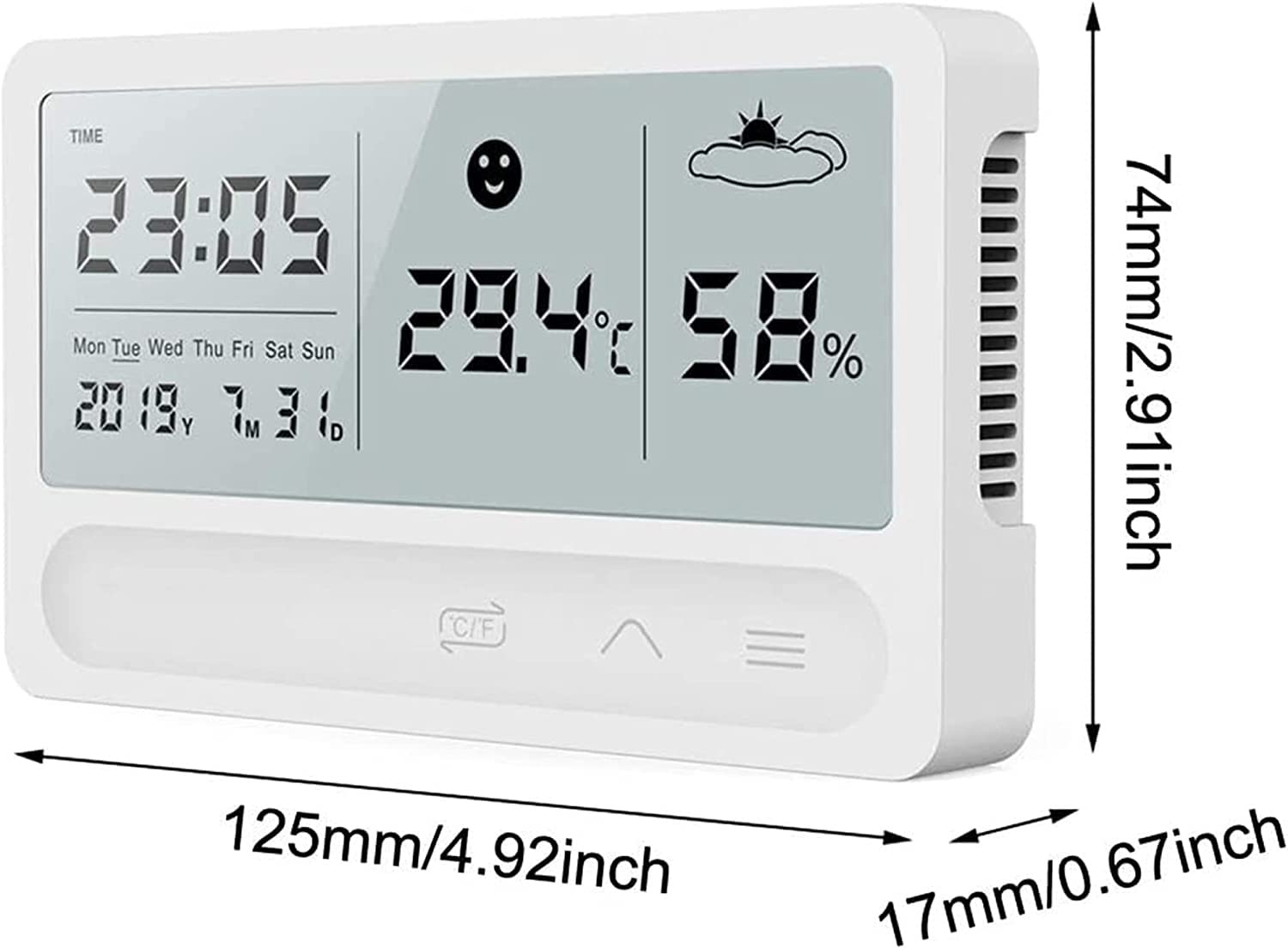Stacje pogodowe Bezprzewodowy termometr do wewnątrz/na zewnątrz Monitor temperatury i wilgotności Bezprzewodowa stacja pogodowa Zegar termometr temperatury z wyświetlaczem LCD