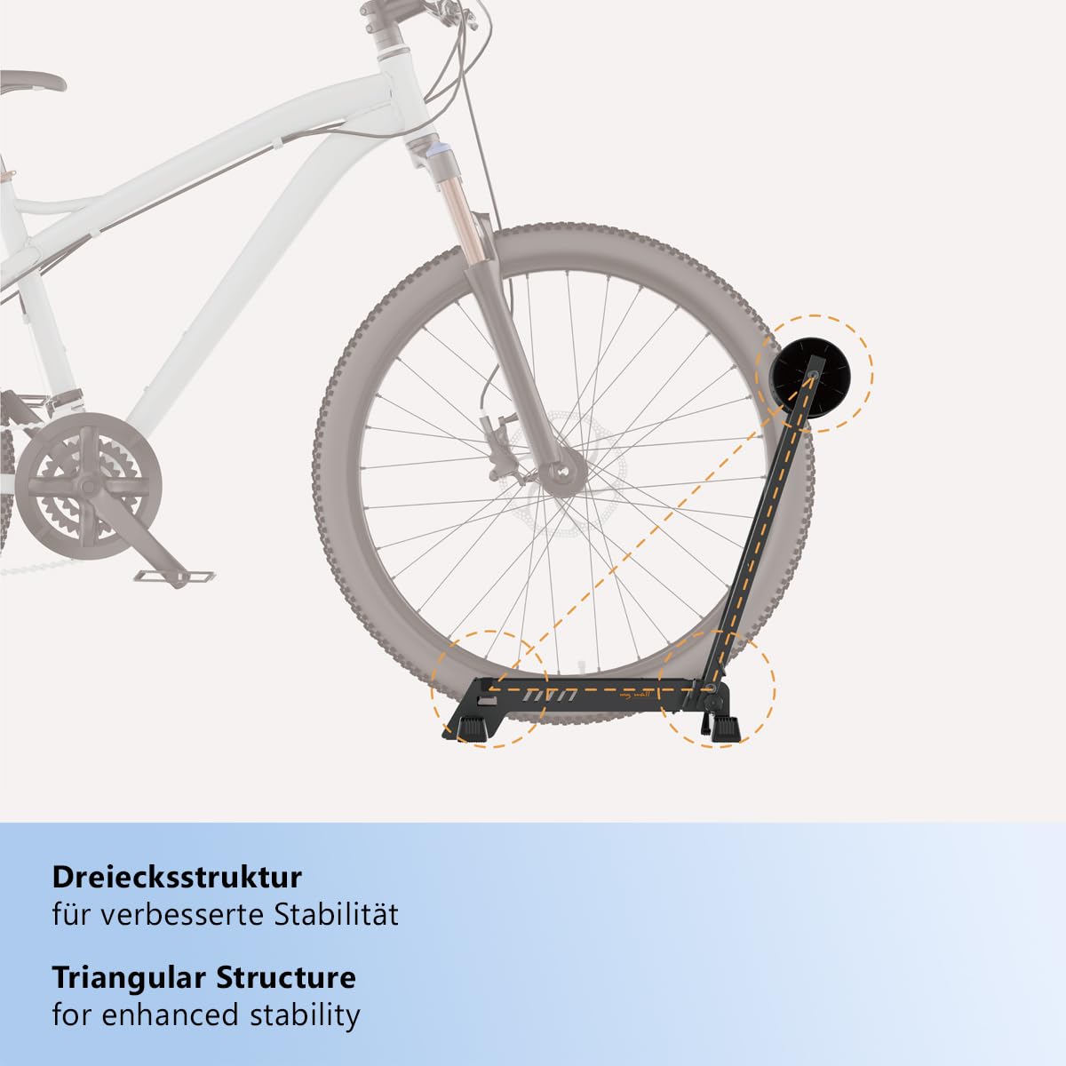 my wall Freistehender Klappbarer Fahrradständer - HR16L, für 20–29 Zoll, Radständer für MTB, Rennrad & E-Bike, Stabil, Faltbar, Einstellbar, Für Reifen bis 4,5", Bike Stand bis max. 35 kg