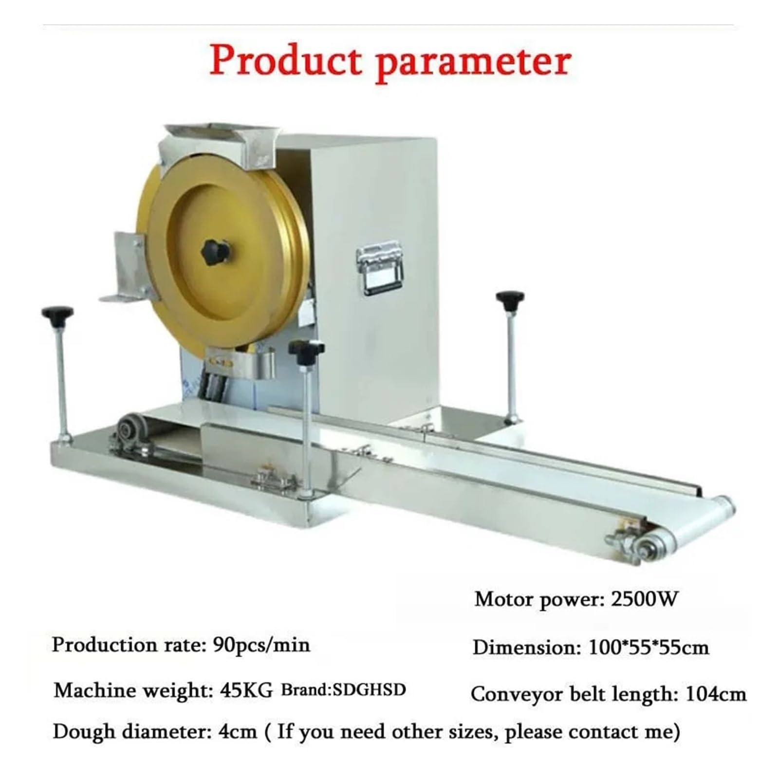 Macchina For La Produzione Di Palline Di Pasta Rotonde Di Piccole Dimensioni, Divisore Di Pasta Arrotondatore Regolabile, Macchina For La Produzione Di Palline Di Pane Da Forno