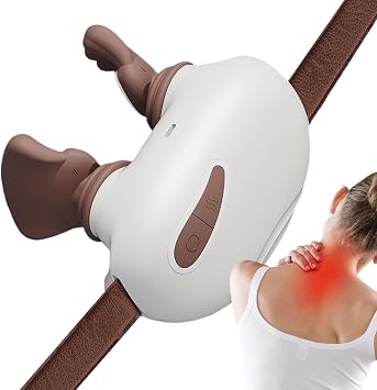 Neck and Shoulder Massager,3-Speed Settings Massage Tools - Heating Tissue Neck Shoulder Massager - for Men Women Dad Home Office Gym Work Travel Exercise Bed Watching TV Relaxation Rest