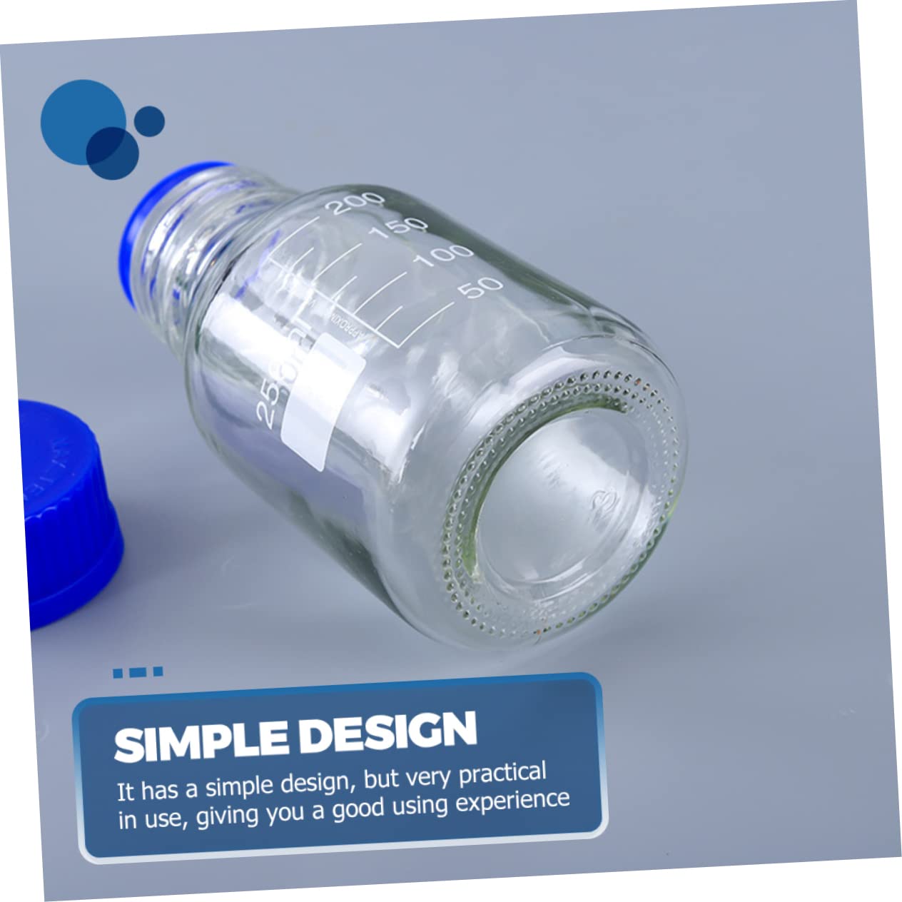 MAGICLULU 3pezzi Bottiglia di Vetro per Reagenti Chimici Contenitore per Medicinali Ricaricabile Flacone per Campioni di Laboratorio Tenuta per Liquidi