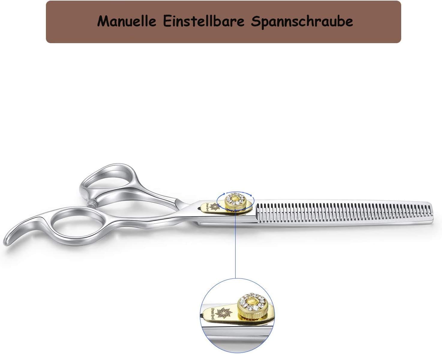 Dream Reach Dog Grooming Scissors - 7" Thinning Scissors, Texturing, Mixing and Layering for Dogs, Cats and Other Pets - Japanese 440C Stainless Steel 4