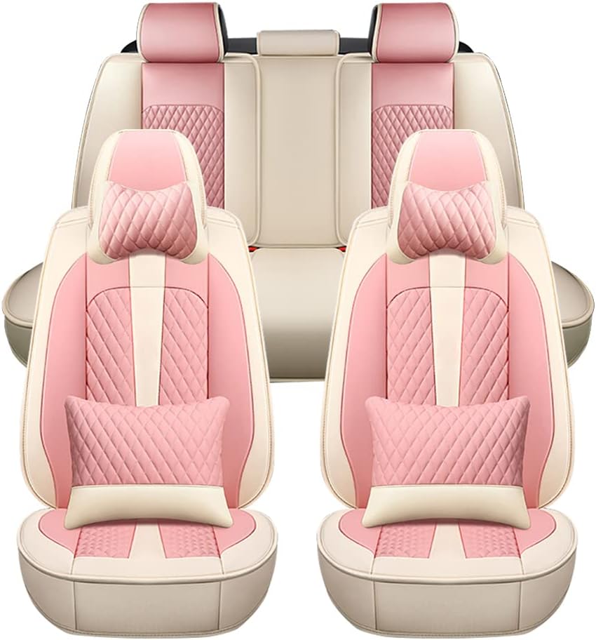 LonYogan Fundas de asiento de automóvil de ajuste personalizado para Suzuki Grand Vitara 2000-2013 de piel sintética impermeables juego completo con