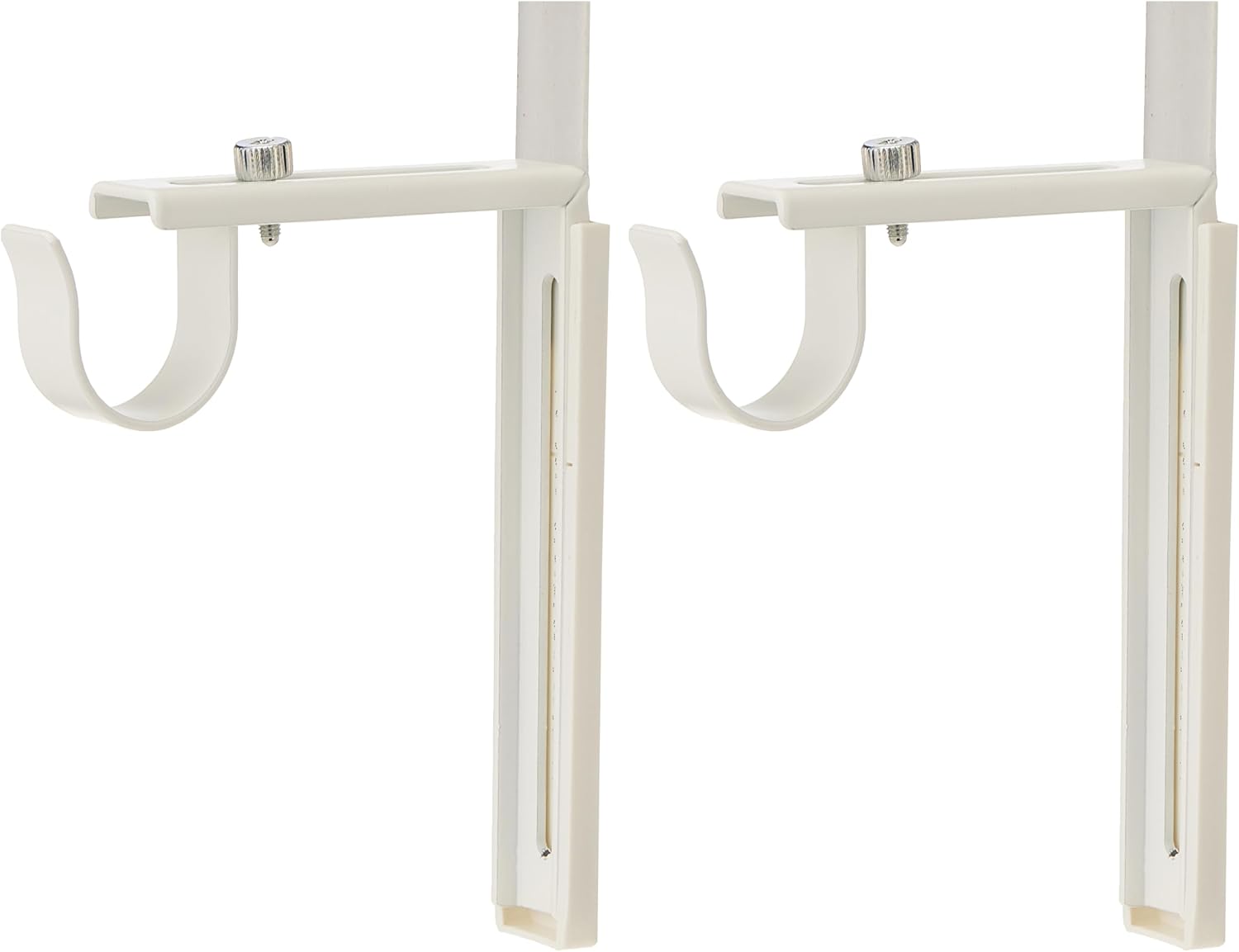 Ikea Curtain Rod Holder Bracket Wall/Ceiling Set Of 2 Steel White