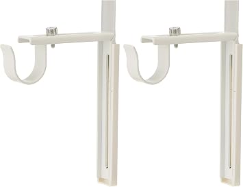 Ikea Curtain Rod Holder Bracket Wall/Ceiling Set Of 2 Steel White