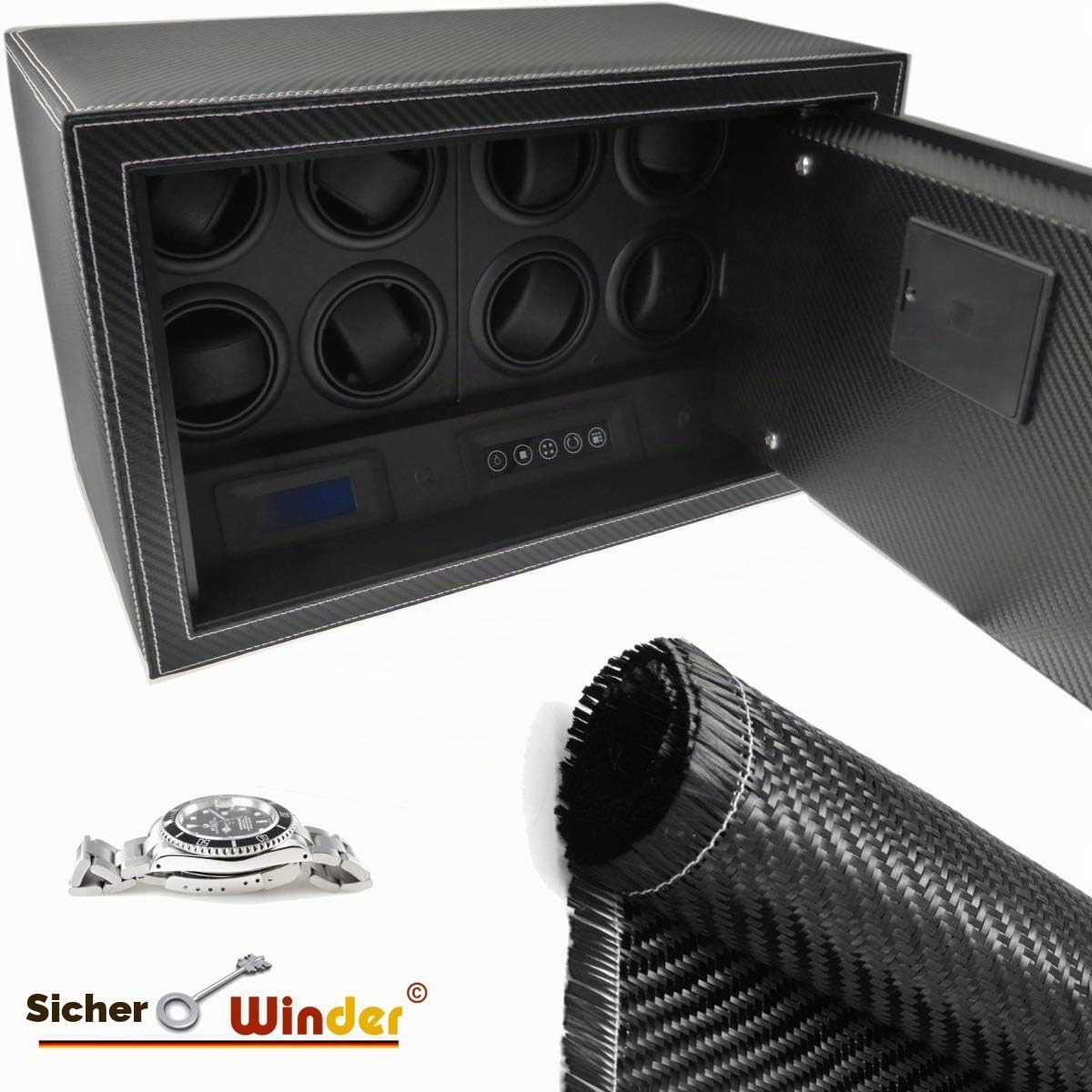 SmoothX 8 CARBON Uhrenbeweger & Safe